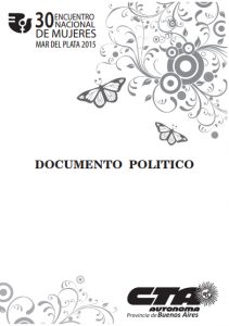 encuentro mujeres - doc politico - cta autonoma